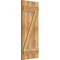 Ekena Millwork Joined Board-n-Batten Shutters w/Z-Bar, Rough Sawn Western Red Cedar, 16 1/8W x 39H, PR RBJ06Z16X039RWR - alternate 2